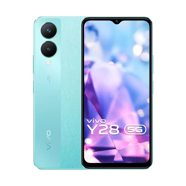 Buy Vivo Y28 5G (4 GB RAM, 128 GB ) Glitter Aqua Mobile Phone - Vasanth and Co